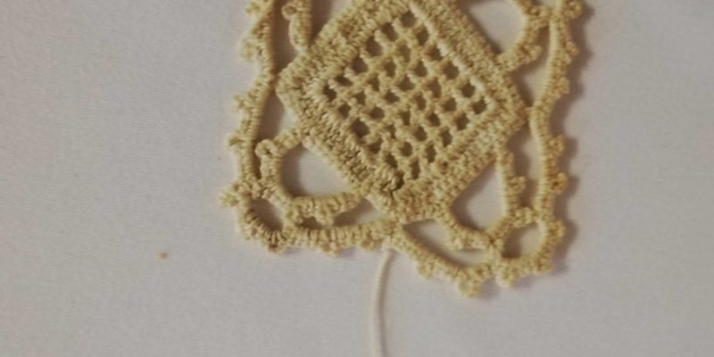 Crocheted lace, sample of Augustinian schoolgirls, Koper, end of the 19th century